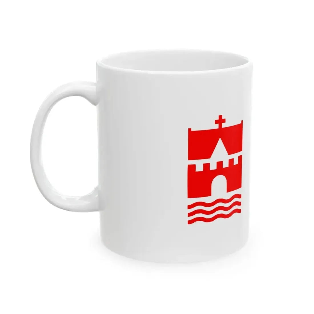 Burgee of Faaborg Sejlklub (Denmark) White Coffee Mug - Go Mug Yourself