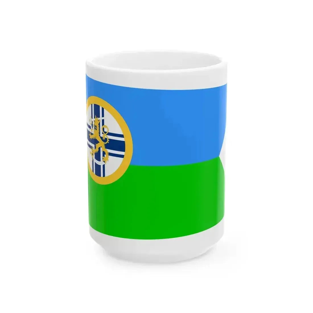 Burgee of Helsingfors Segelklubb motorboats (Finland) White Coffee Mug 15oz - Go Mug Yourself