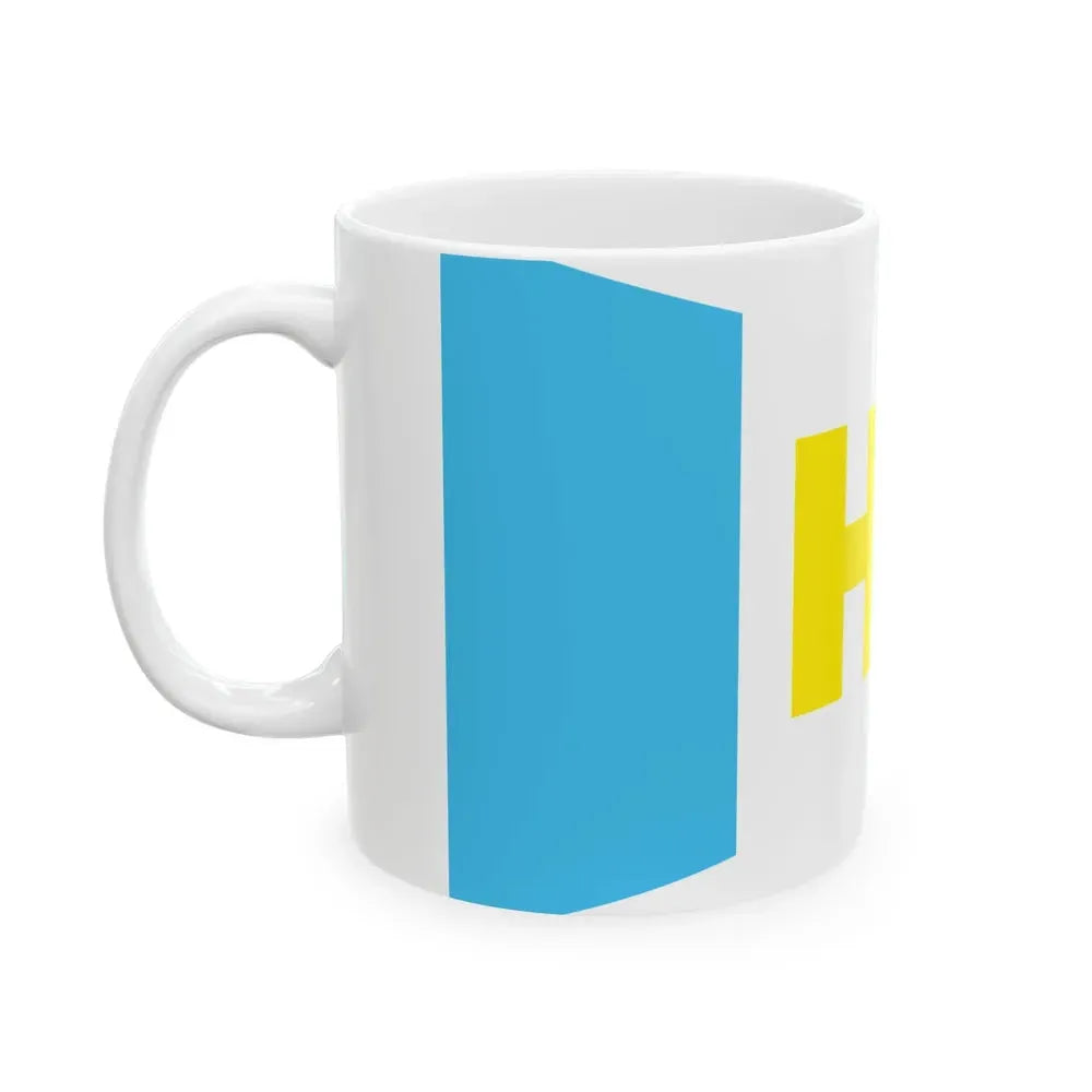 Burgee of Hofstade Zeilclub (Belgium) White Coffee Mug - Go Mug Yourself