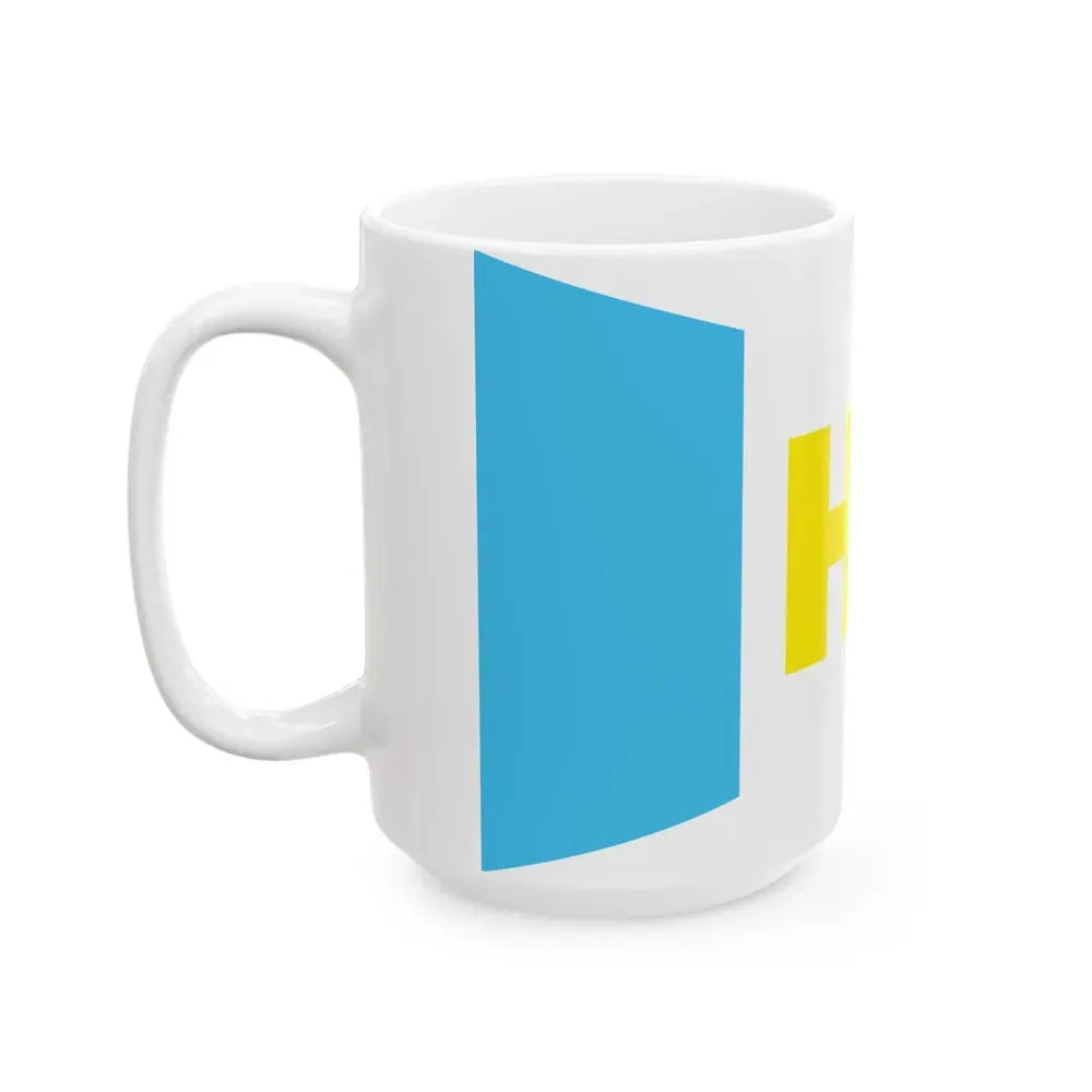 Burgee of Hofstade Zeilclub (Belgium) White Coffee Mug - Go Mug Yourself
