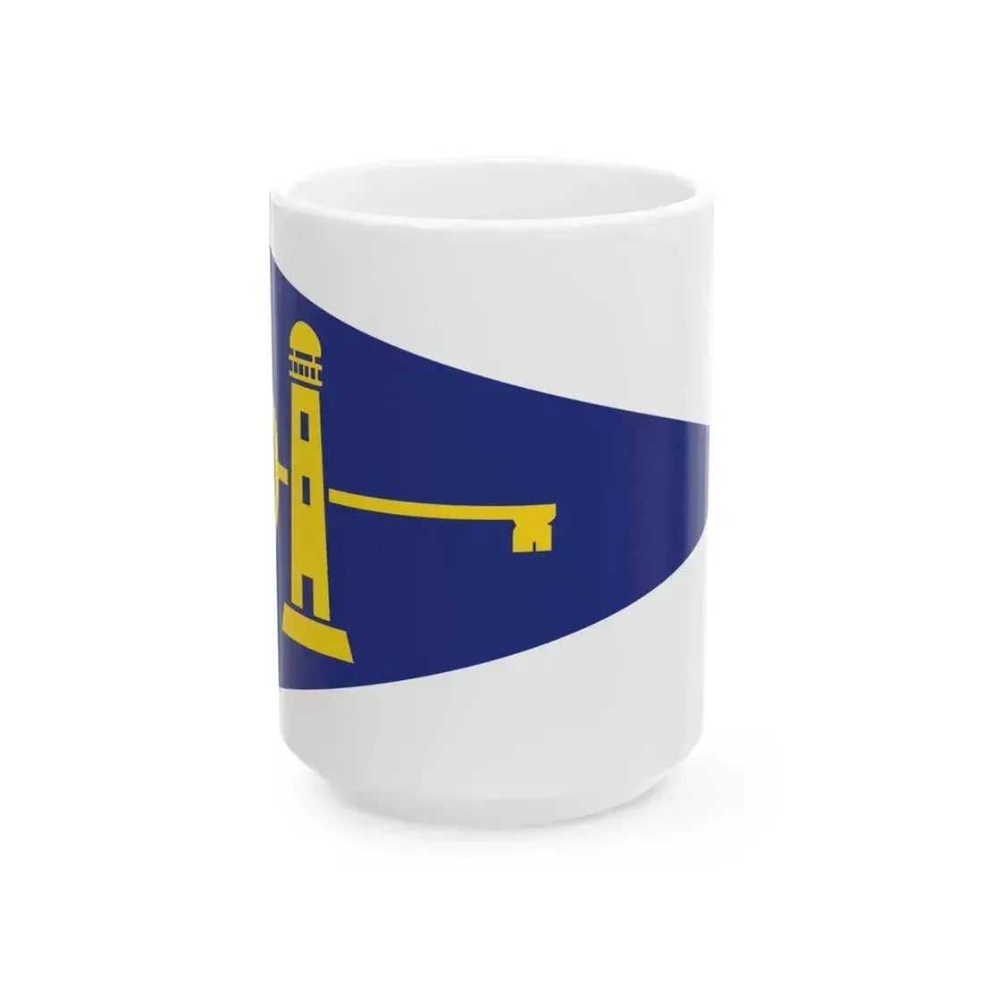 Burgee of Key Biscayne YC (United States) White Coffee Mug 15oz - Go Mug Yourself