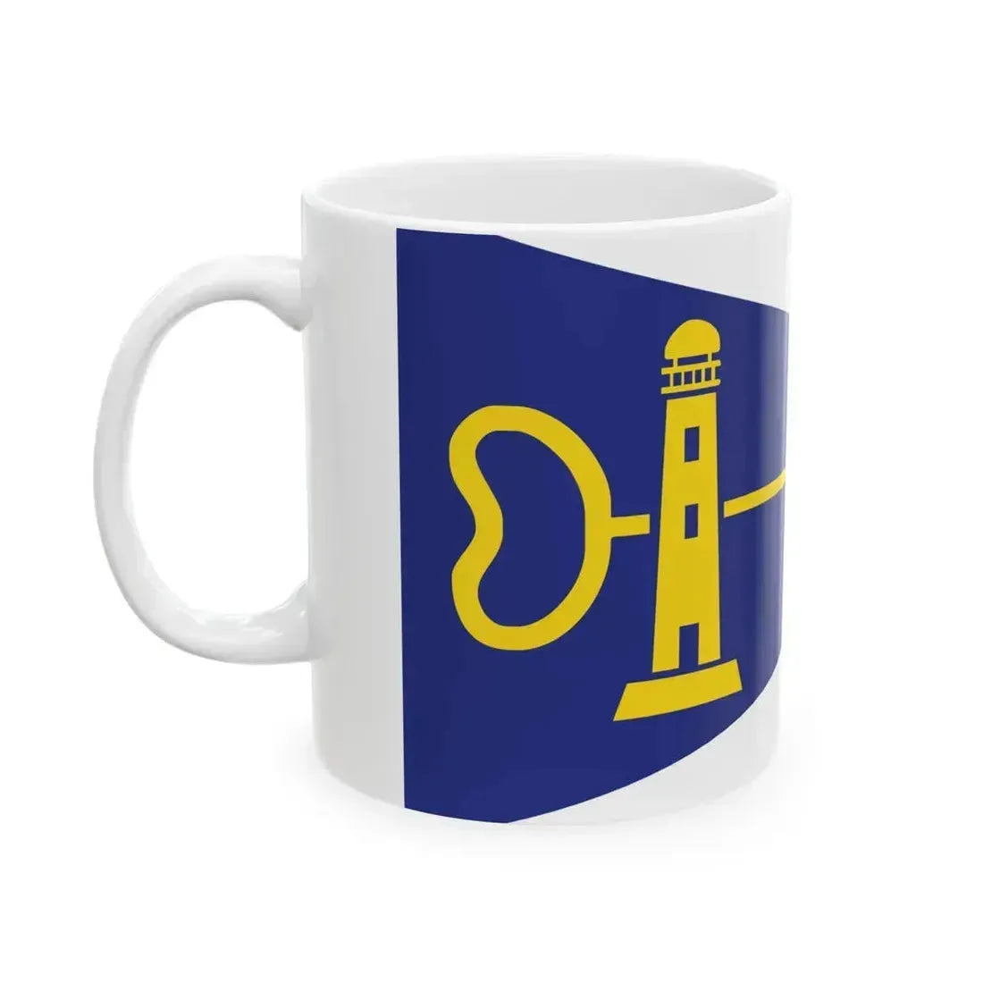 Burgee of Key Biscayne YC (United States) White Coffee Mug - Go Mug Yourself