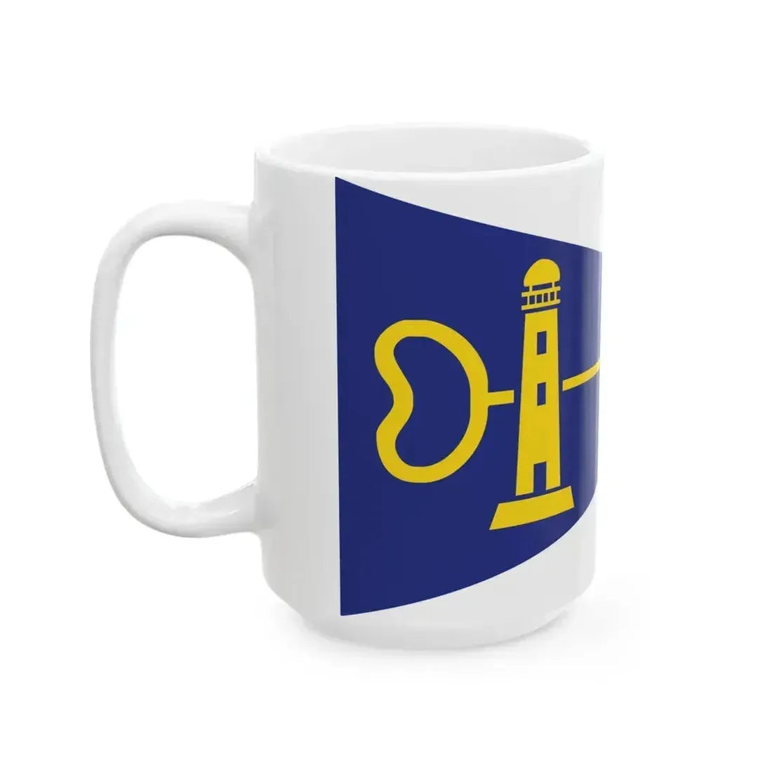 Burgee of Key Biscayne YC (United States) White Coffee Mug - Go Mug Yourself