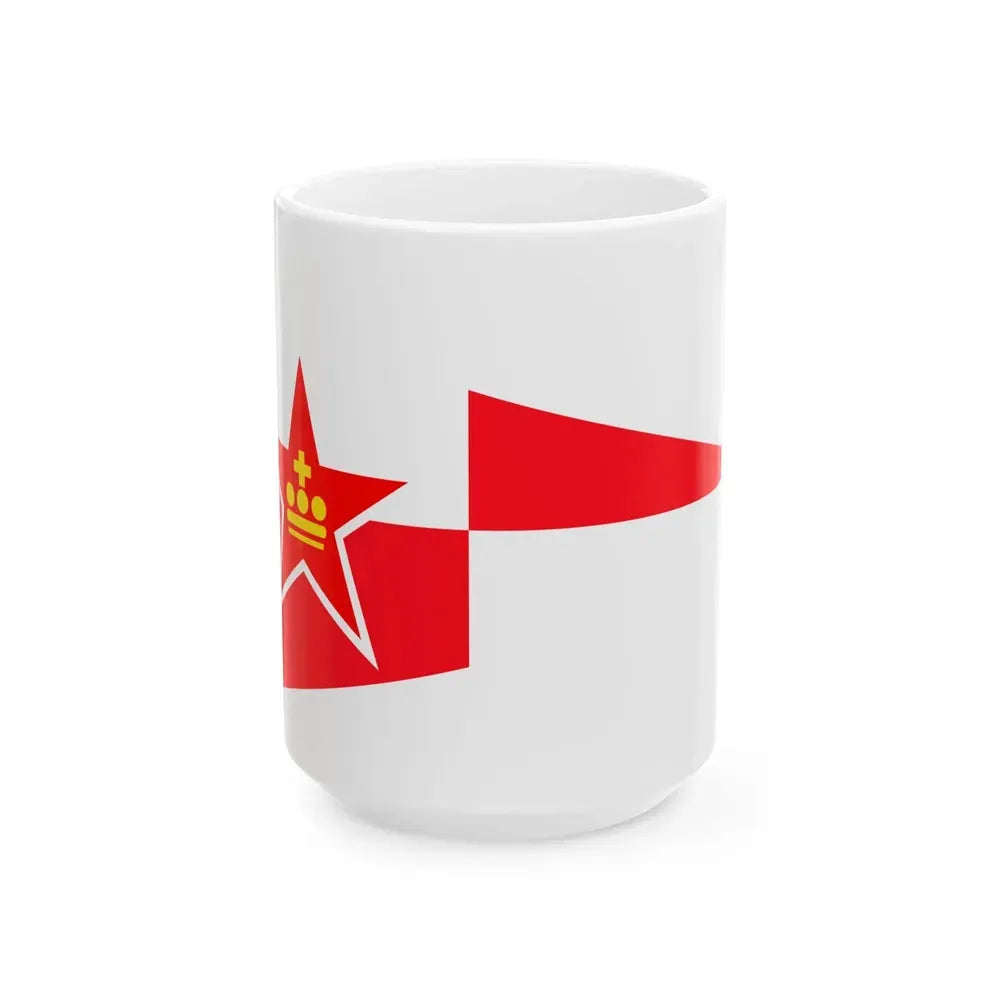 Burgee of Koninklijke Liberty YC (Belgium) White Coffee Mug 15oz - Go Mug Yourself