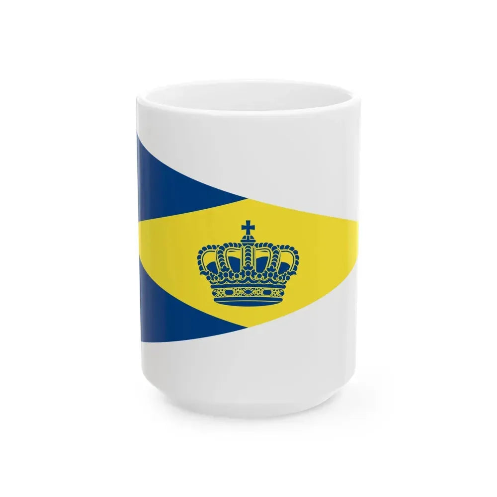 Burgee of Koninklijke Yacht Club Nieuwpoort (Belgium) White Coffee Mug 15oz - Go Mug Yourself
