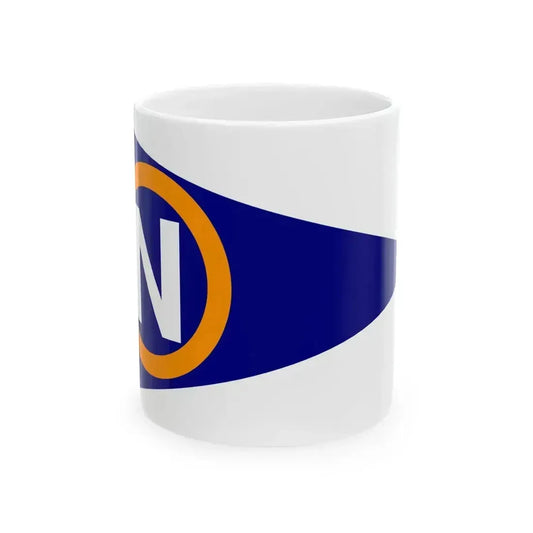 Burgee of Newport Harbor Yacht Club (United States) White Coffee Mug 11oz - Go Mug Yourself