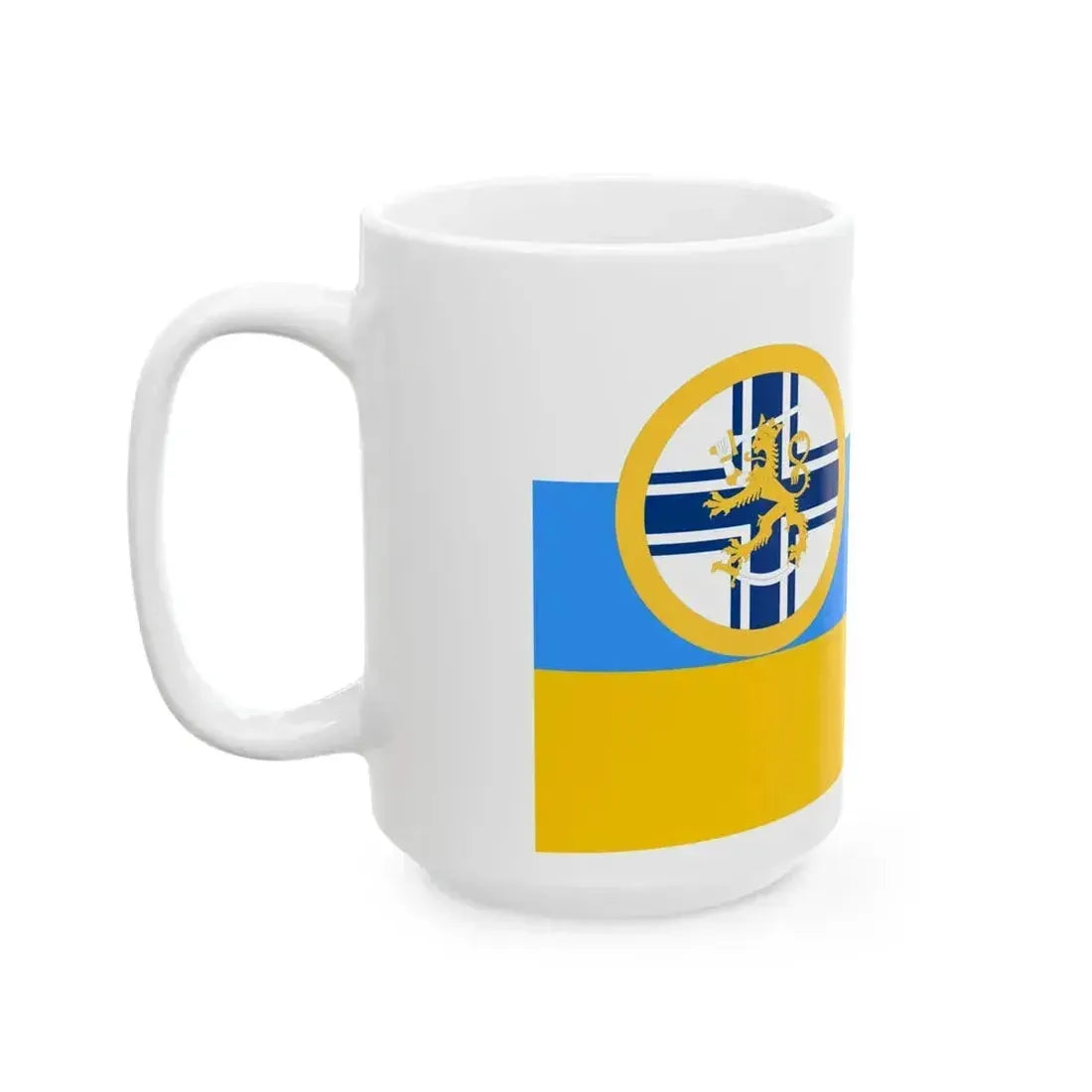 Burgee of Nylandska jaktklubben motorboats (Finland) White Coffee Mug - Go Mug Yourself