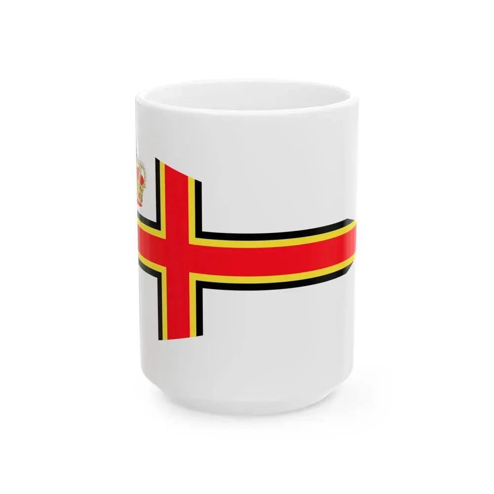Burgee of Royal North Sea YC (Belgium) White Coffee Mug 15oz - Go Mug Yourself