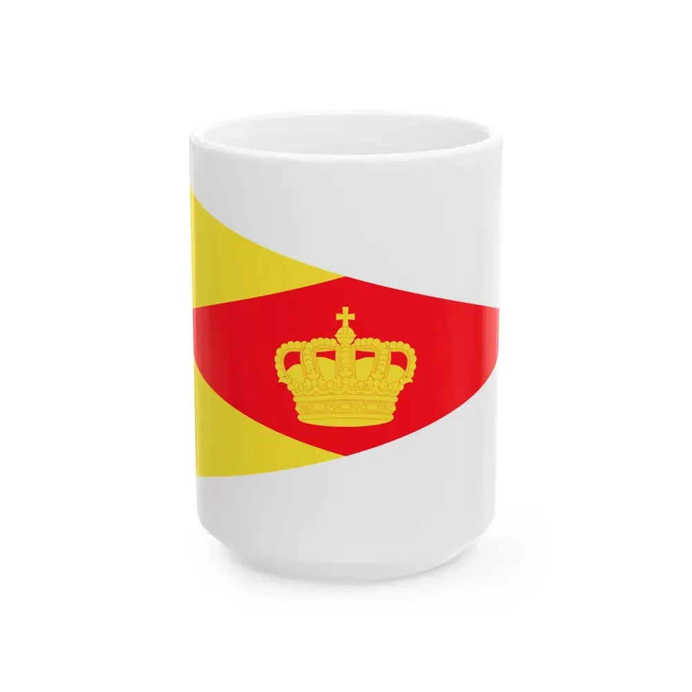 Burgee of Royal Yacht Club Oostende (Belgium) White Coffee Mug 15oz - Go Mug Yourself