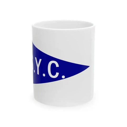 Burgee of Sandusky Yacht Club (United States) White Coffee Mug 11oz - Go Mug Yourself