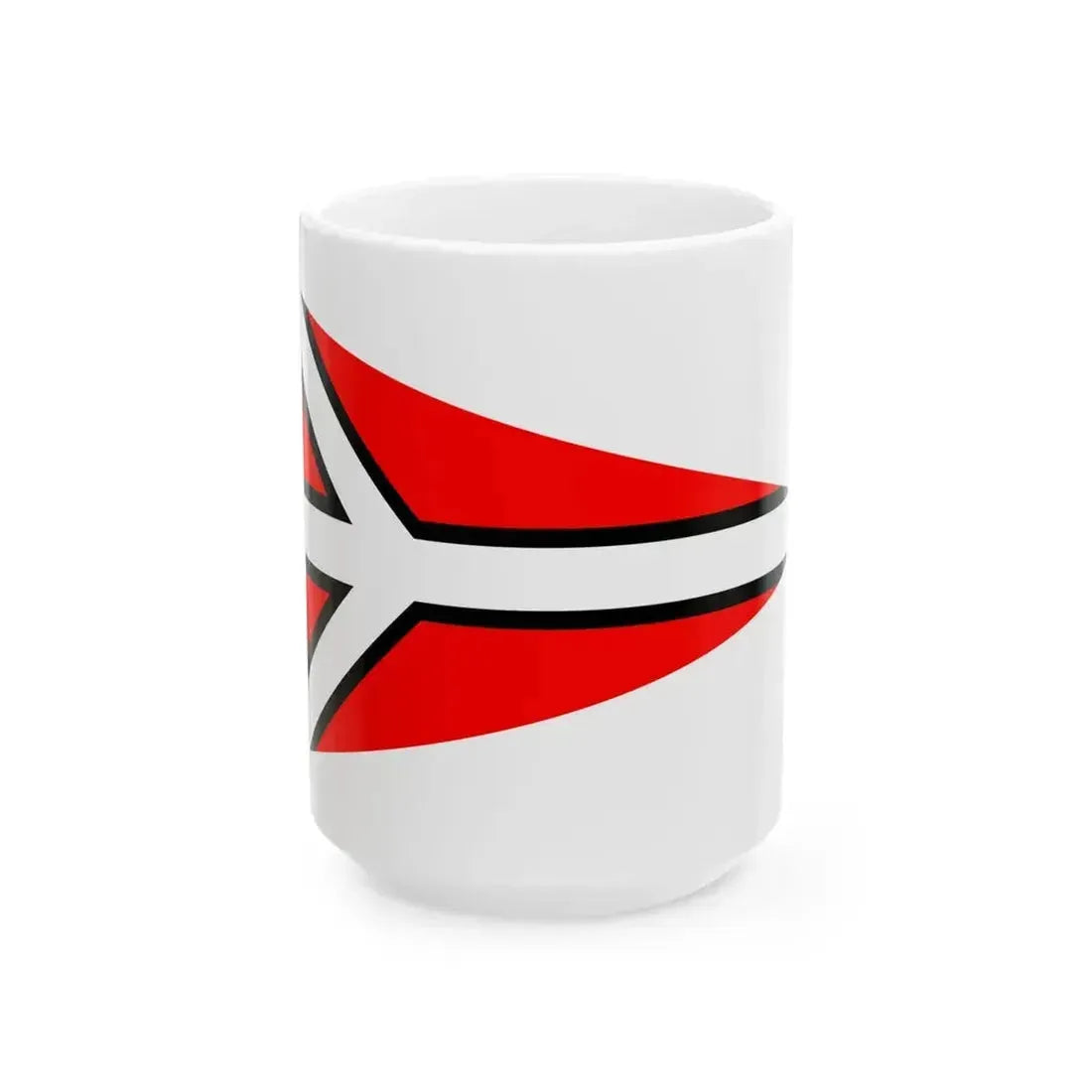 Burgee of Societa Velica di Barcola e Grignano (Italy) White Coffee Mug 15oz - Go Mug Yourself