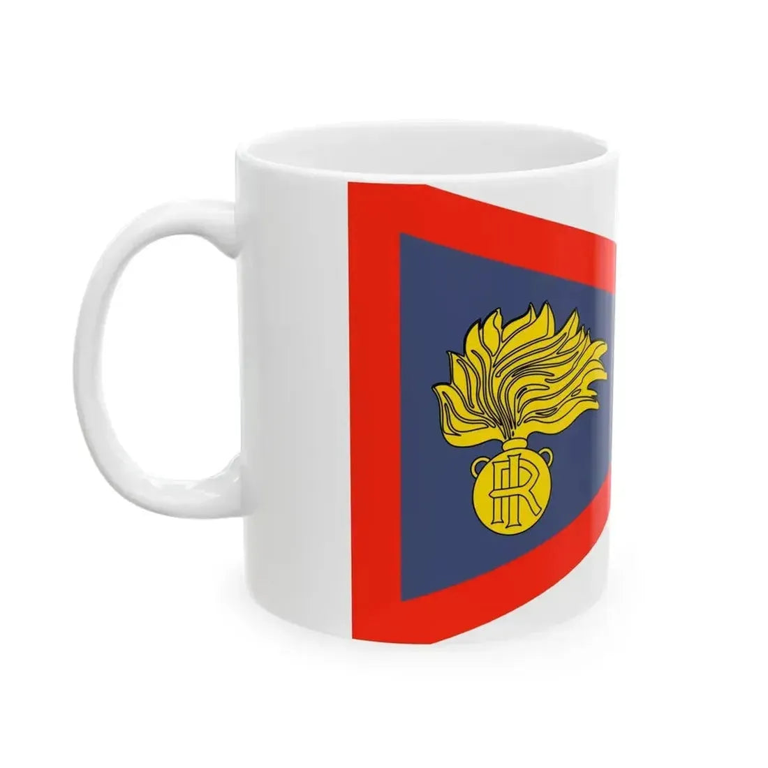Burgee of the fleet of the Arma dei Carabinieri (Italy) White Coffee Mug - Go Mug Yourself