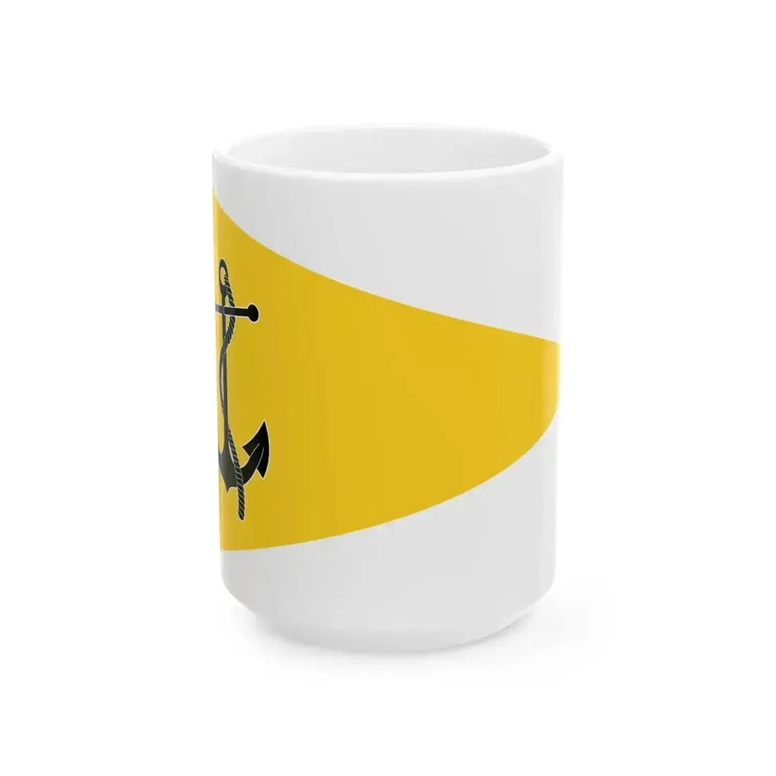 Burgee of the fleet of the Guardia di Finanza (Italy) White Coffee Mug 15oz - Go Mug Yourself