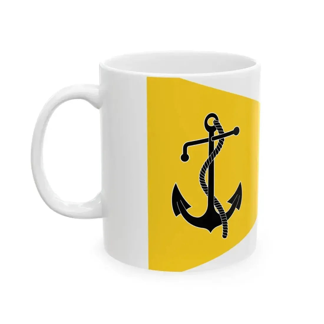 Burgee of the fleet of the Guardia di Finanza (Italy) White Coffee Mug - Go Mug Yourself