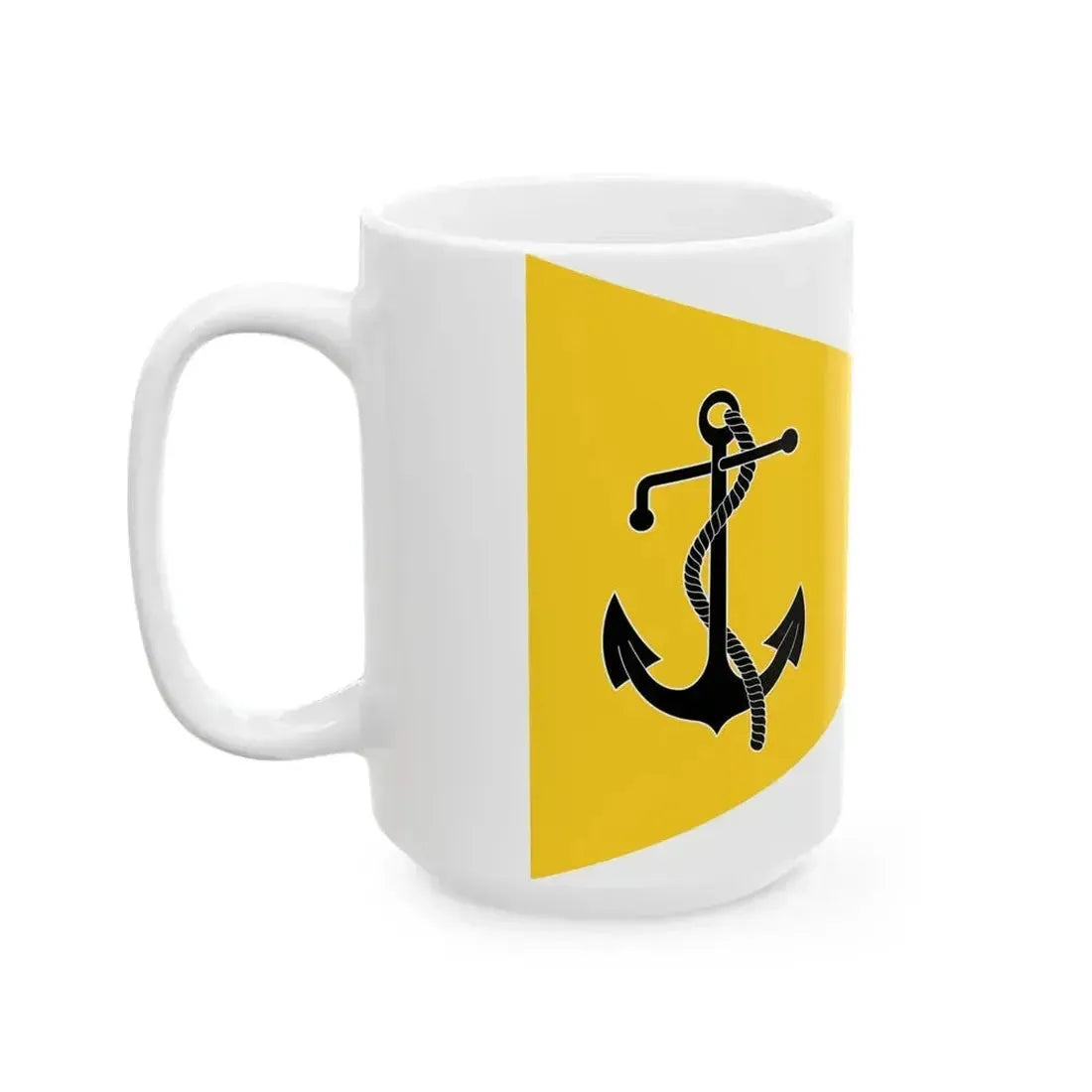 Burgee of the fleet of the Guardia di Finanza (Italy) White Coffee Mug - Go Mug Yourself