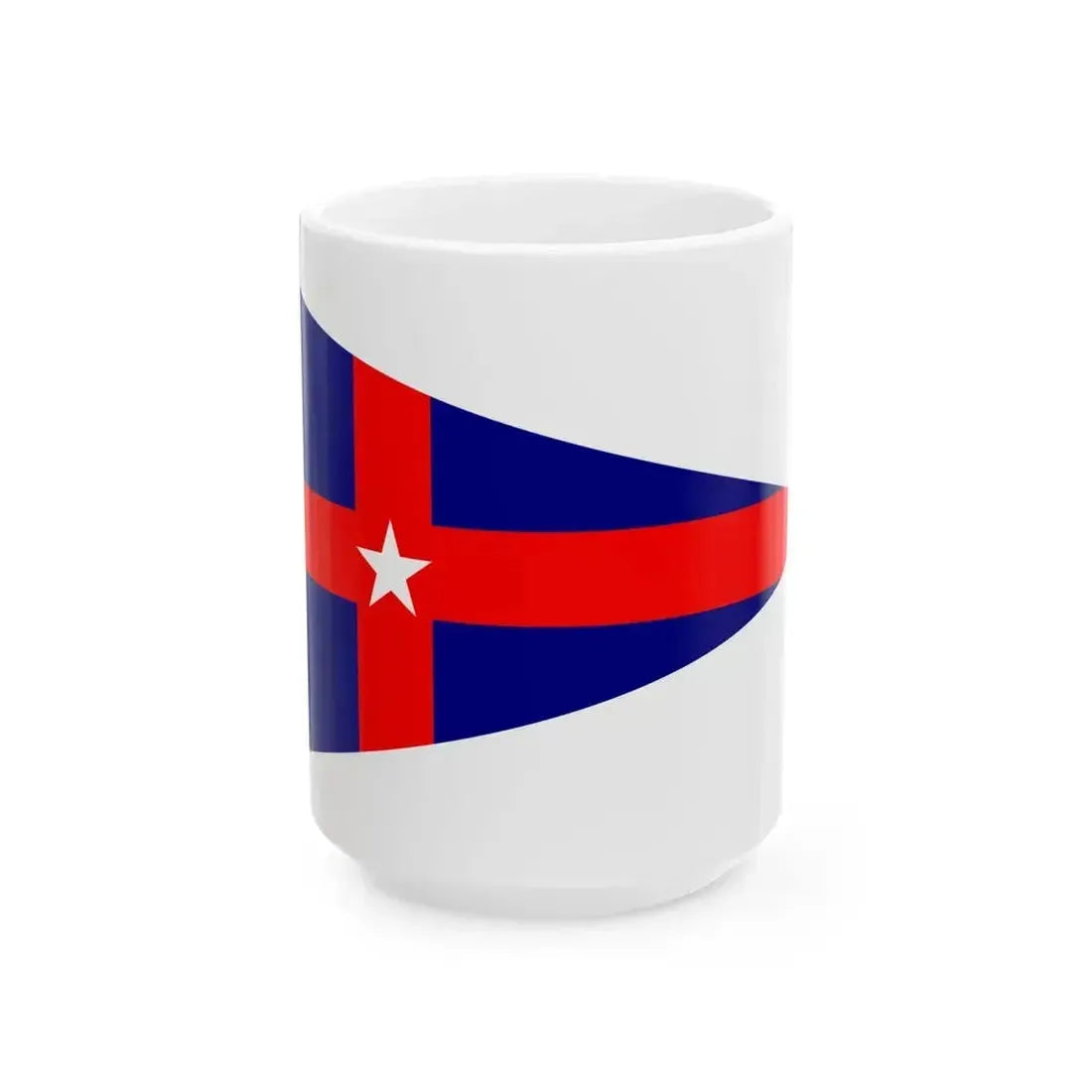 Burgee of the New York Yacht Club (United States) White Coffee Mug 15oz - Go Mug Yourself