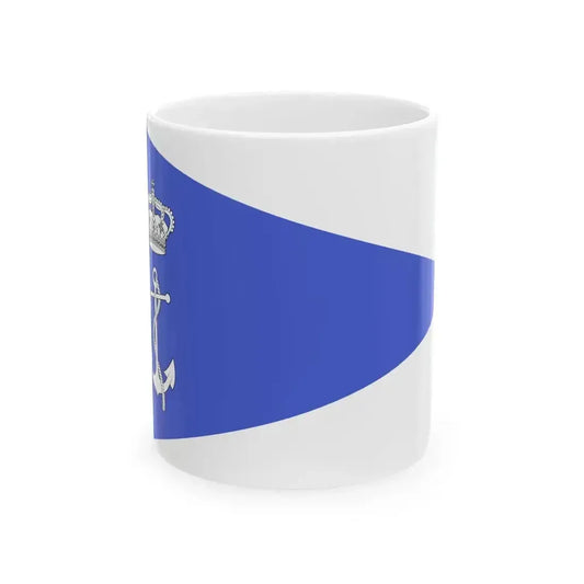 Burgee of yachting ships of the Regia Marina (Italy) White Coffee Mug 11oz - Go Mug Yourself