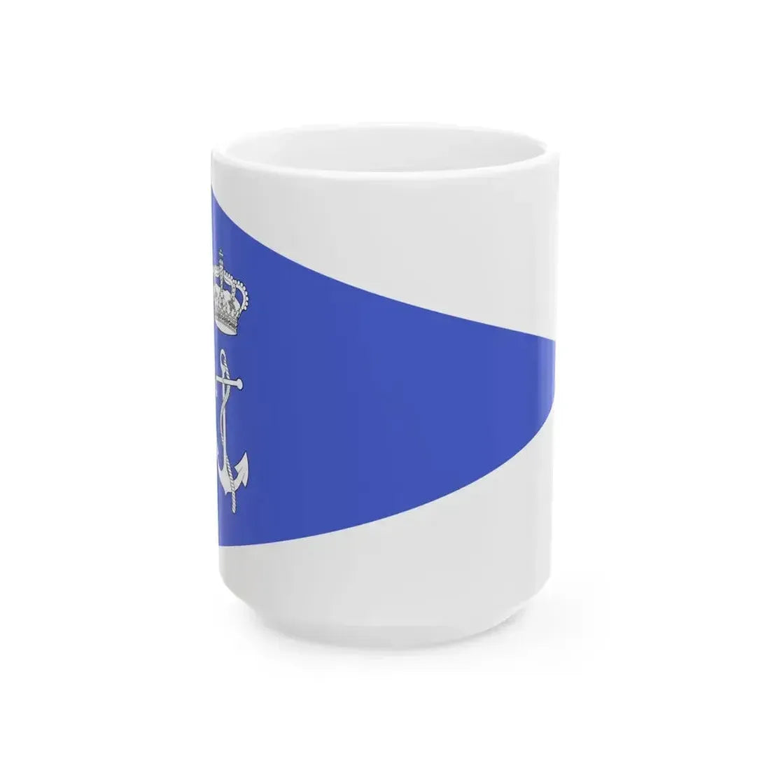 Burgee of yachting ships of the Regia Marina (Italy) White Coffee Mug 15oz - Go Mug Yourself