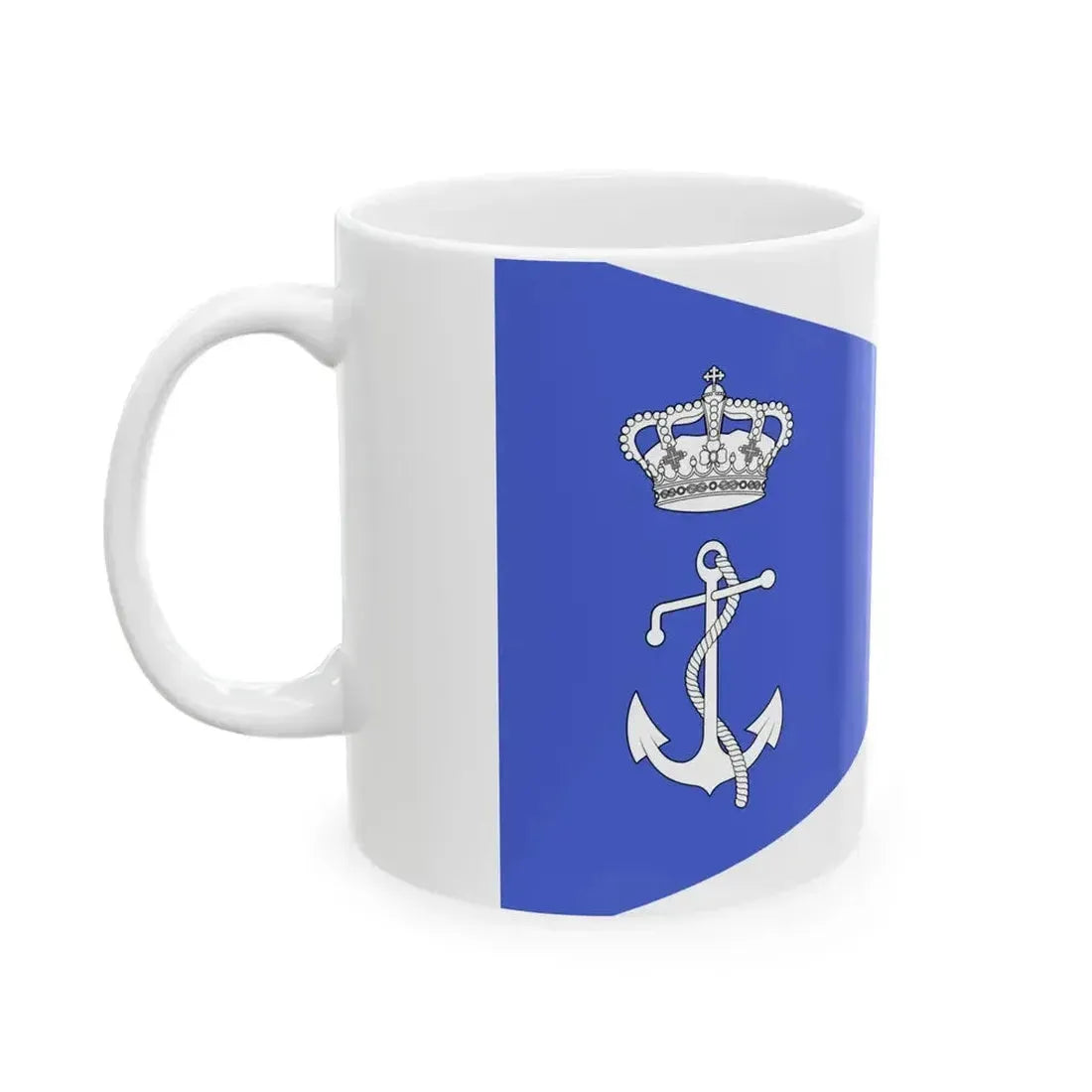 Burgee of yachting ships of the Regia Marina (Italy) White Coffee Mug - Go Mug Yourself