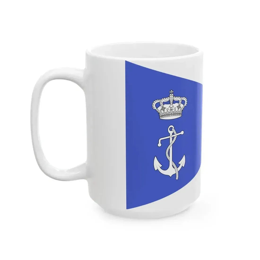 Burgee of yachting ships of the Regia Marina (Italy) White Coffee Mug - Go Mug Yourself