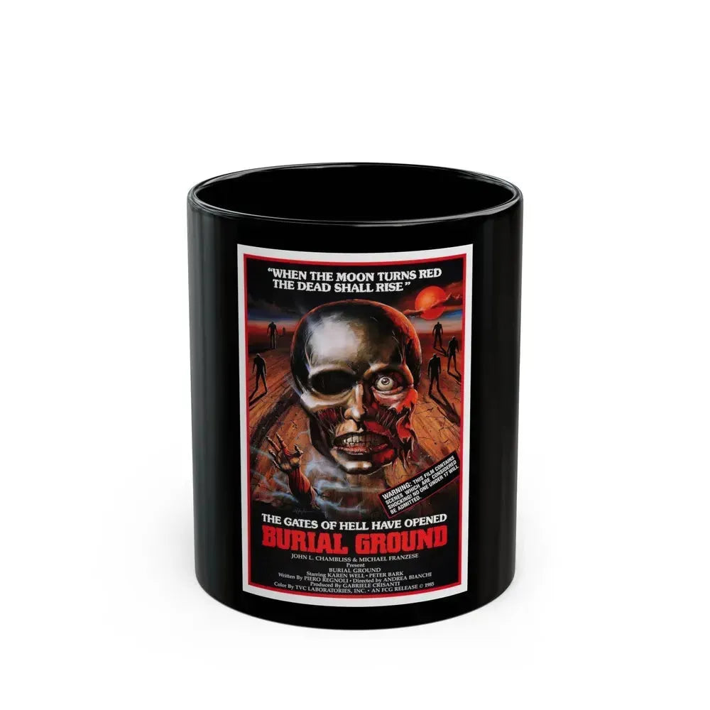BURIAL GROUND 1981 Movie Poster - Black Coffee Mug 11oz - Go Mug Yourself