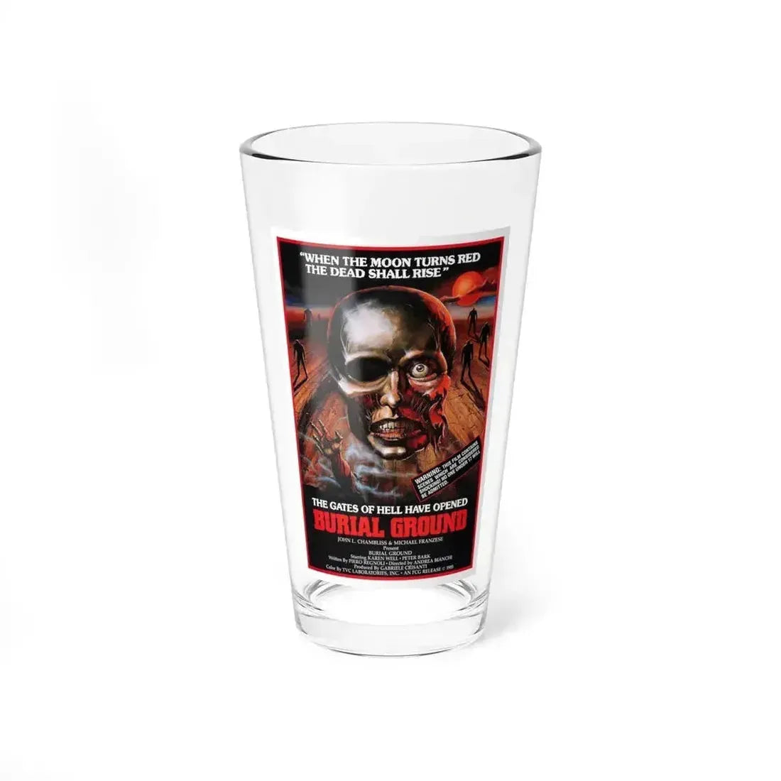 BURIAL GROUND 1981 Movie Poster - Pint Glass 16oz 16oz - Go Mug Yourself