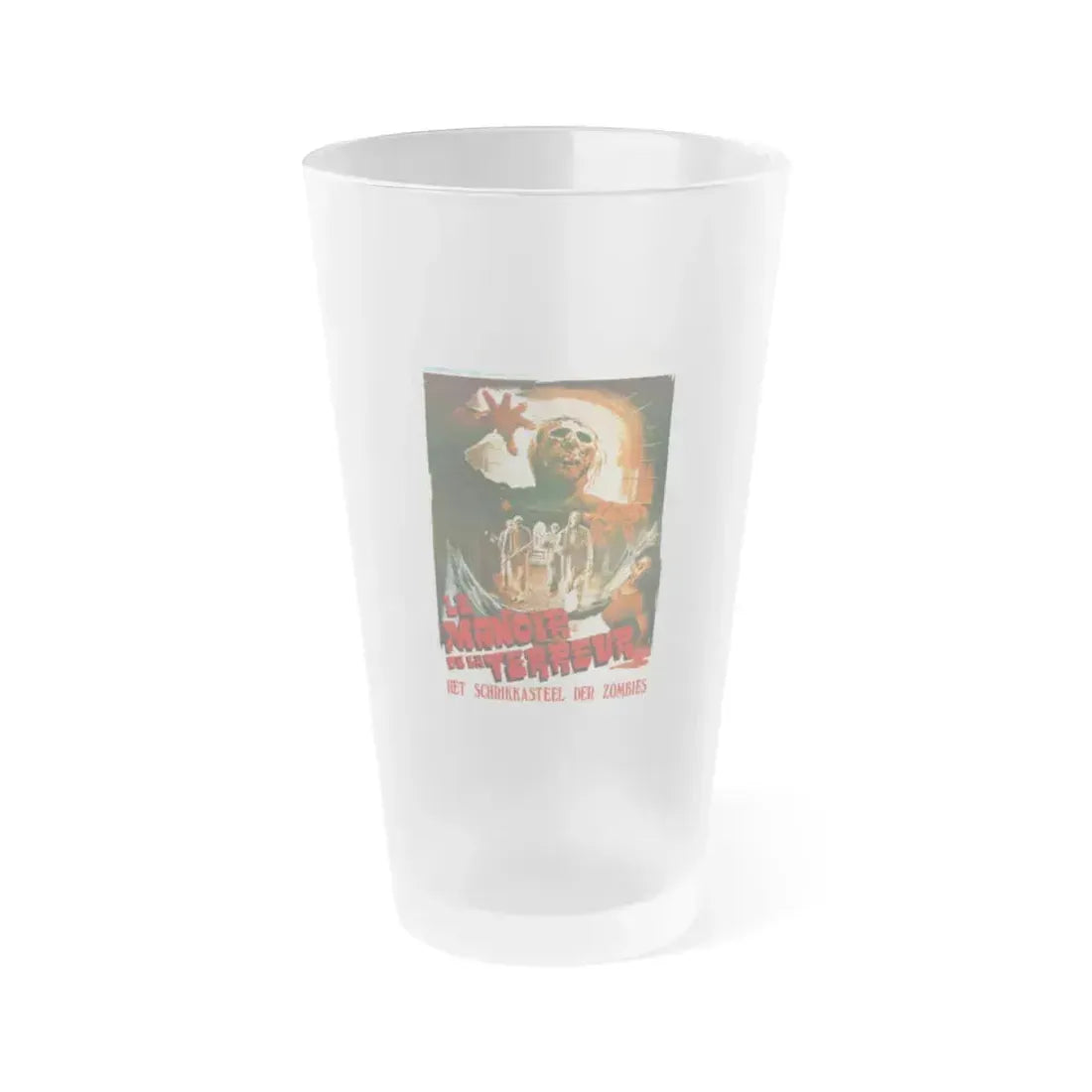 BURIAL GROUND (BELGIAN) 1981 Movie Poster - Frosted Pint Glass 16oz 16oz Frosted - Go Mug Yourself