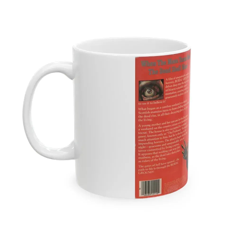 BURIAL GROUND (VHS COVER) - White Coffee Mug - Go Mug Yourself