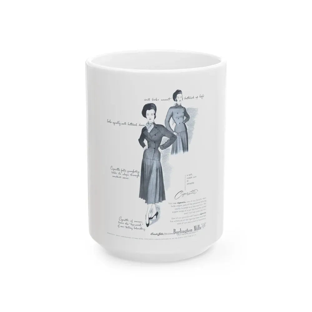 Burlington Mills, 1948 - White Coffee Mug 15oz - Go Mug Yourself