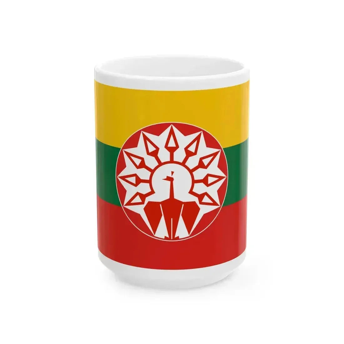 Burma Defence Army Flag (Myanmar) White Coffee Mug 15oz - Go Mug Yourself