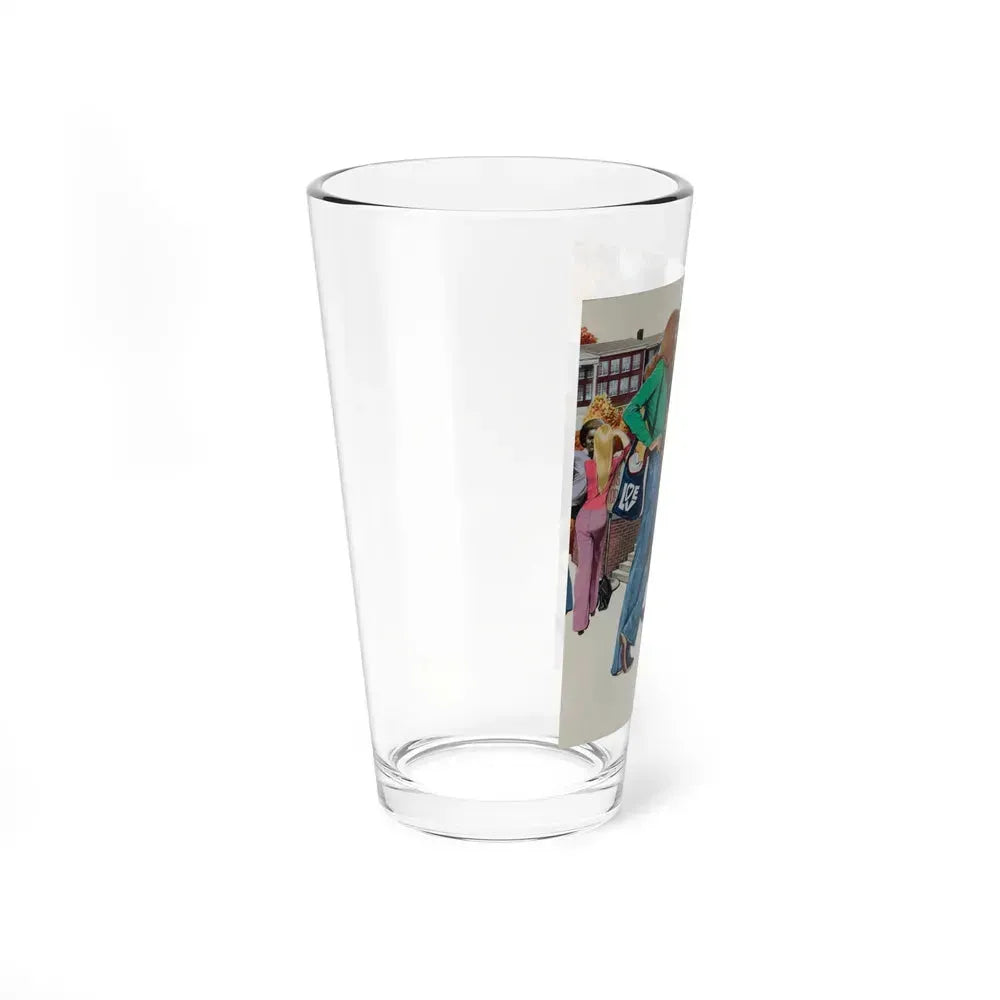 Bus Stop, 1970s (Magazine Illustration) Pint Glass 16oz - Go Mug Yourself