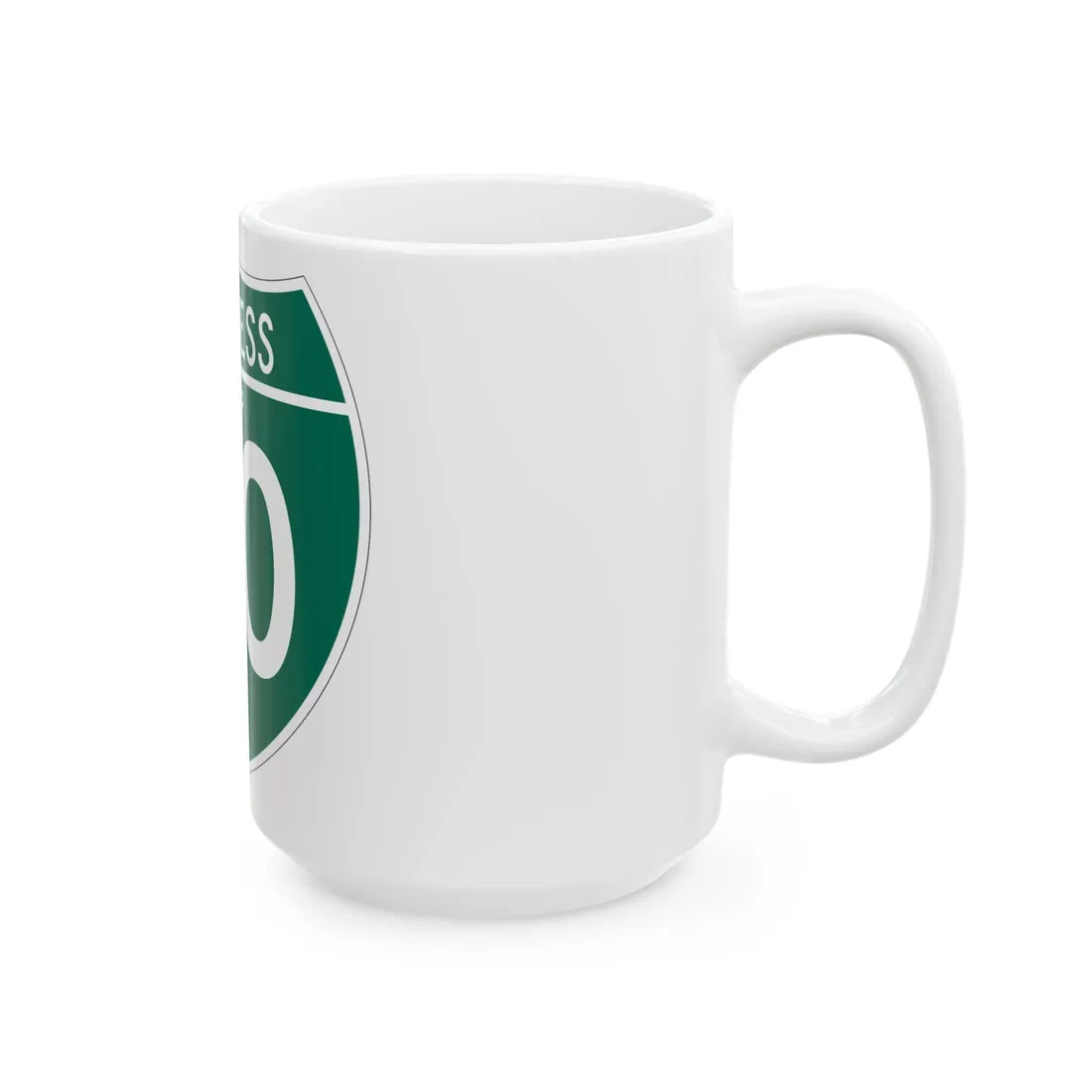 Business Interstate 20-M TX (Texas) (Road Sign) White Coffee Mug - Go Mug Yourself
