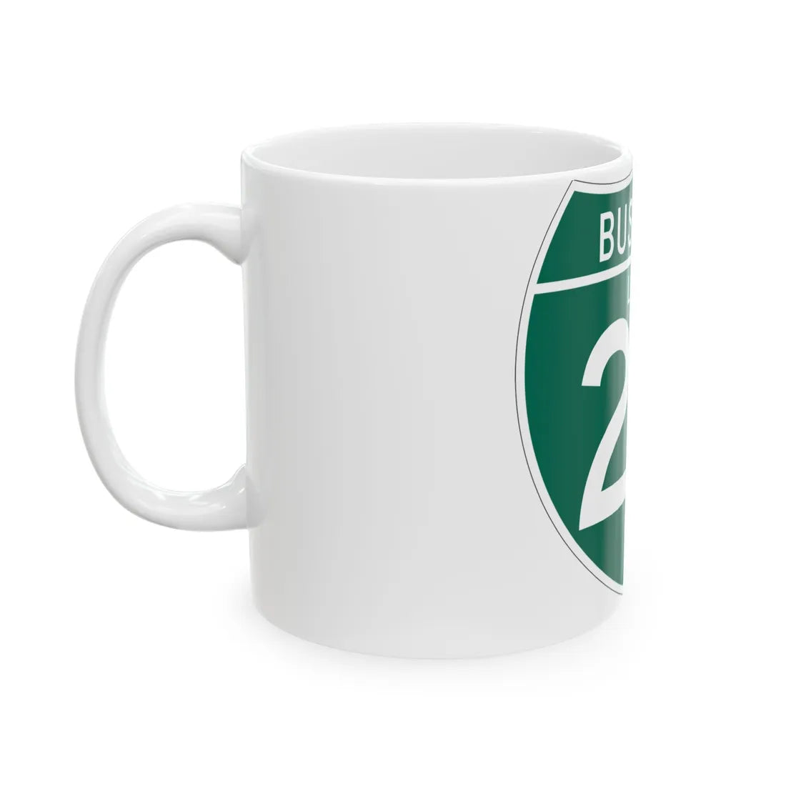 Business Interstate 20-P TX (Texas) (Road Sign) White Coffee Mug - Go Mug Yourself