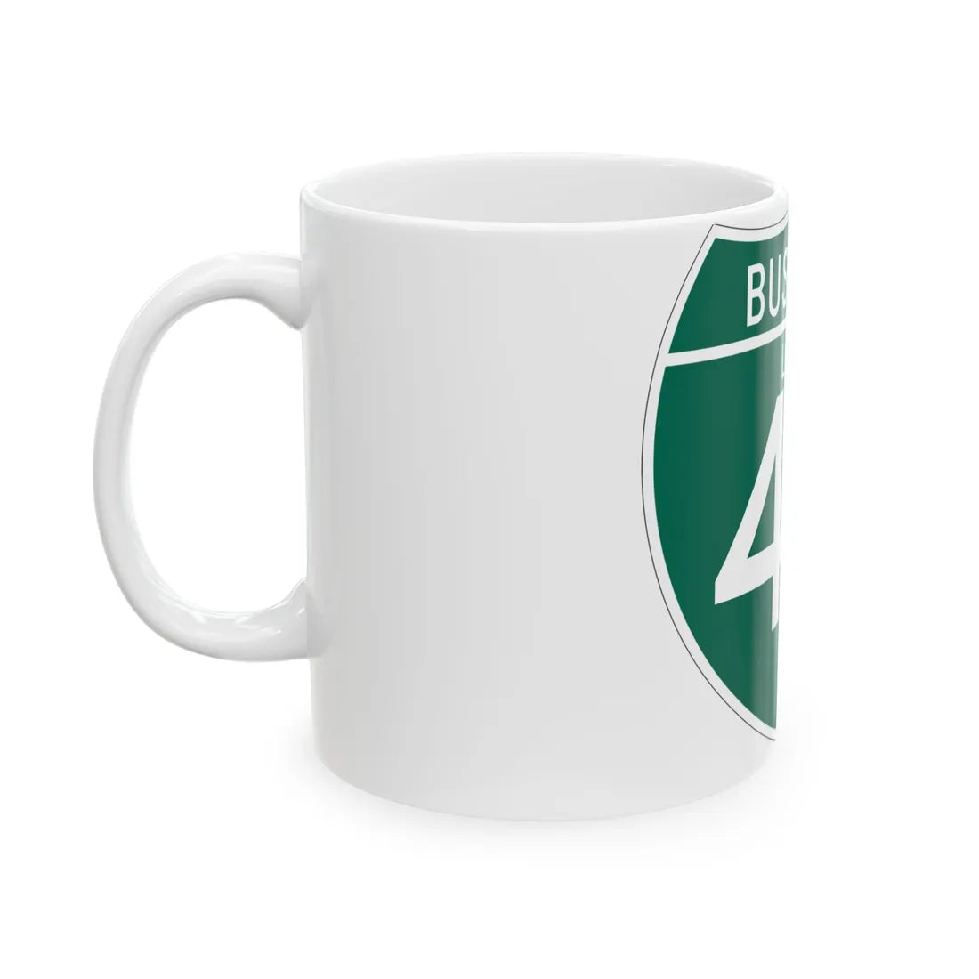 Business Interstate 40-C TX (Texas) (Road Sign) White Coffee Mug - Go Mug Yourself