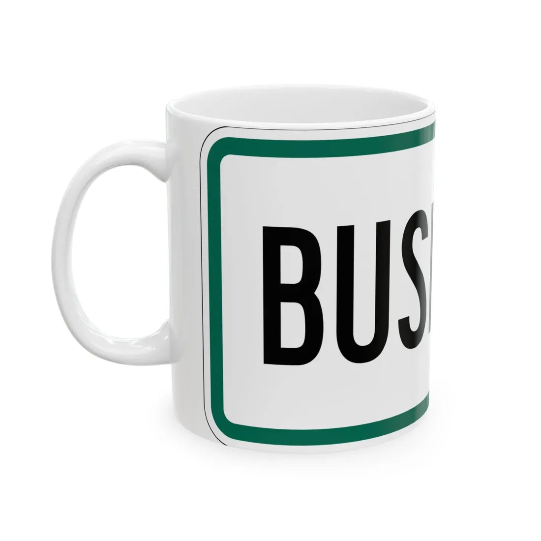 Business plate South Dakota (South Dakota) (Road Sign) White Coffee Mug - Go Mug Yourself