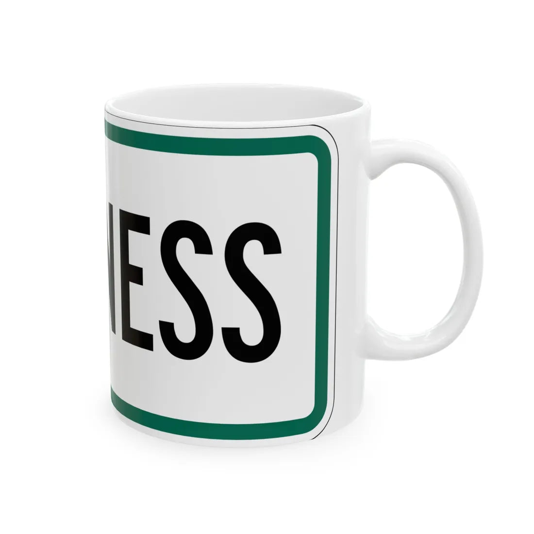 Business plate South Dakota (South Dakota) (Road Sign) White Coffee Mug - Go Mug Yourself