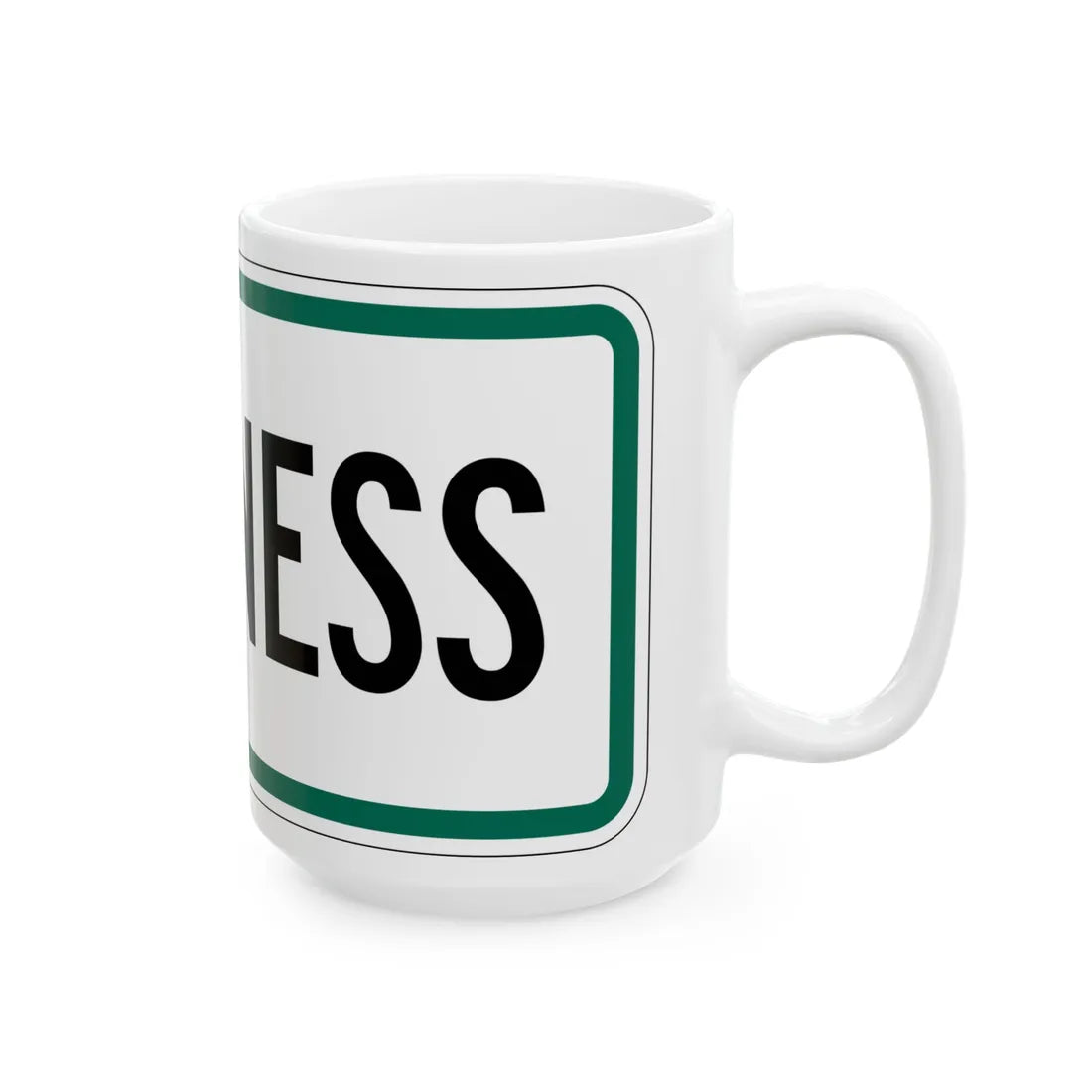 Business plate South Dakota (South Dakota) (Road Sign) White Coffee Mug - Go Mug Yourself