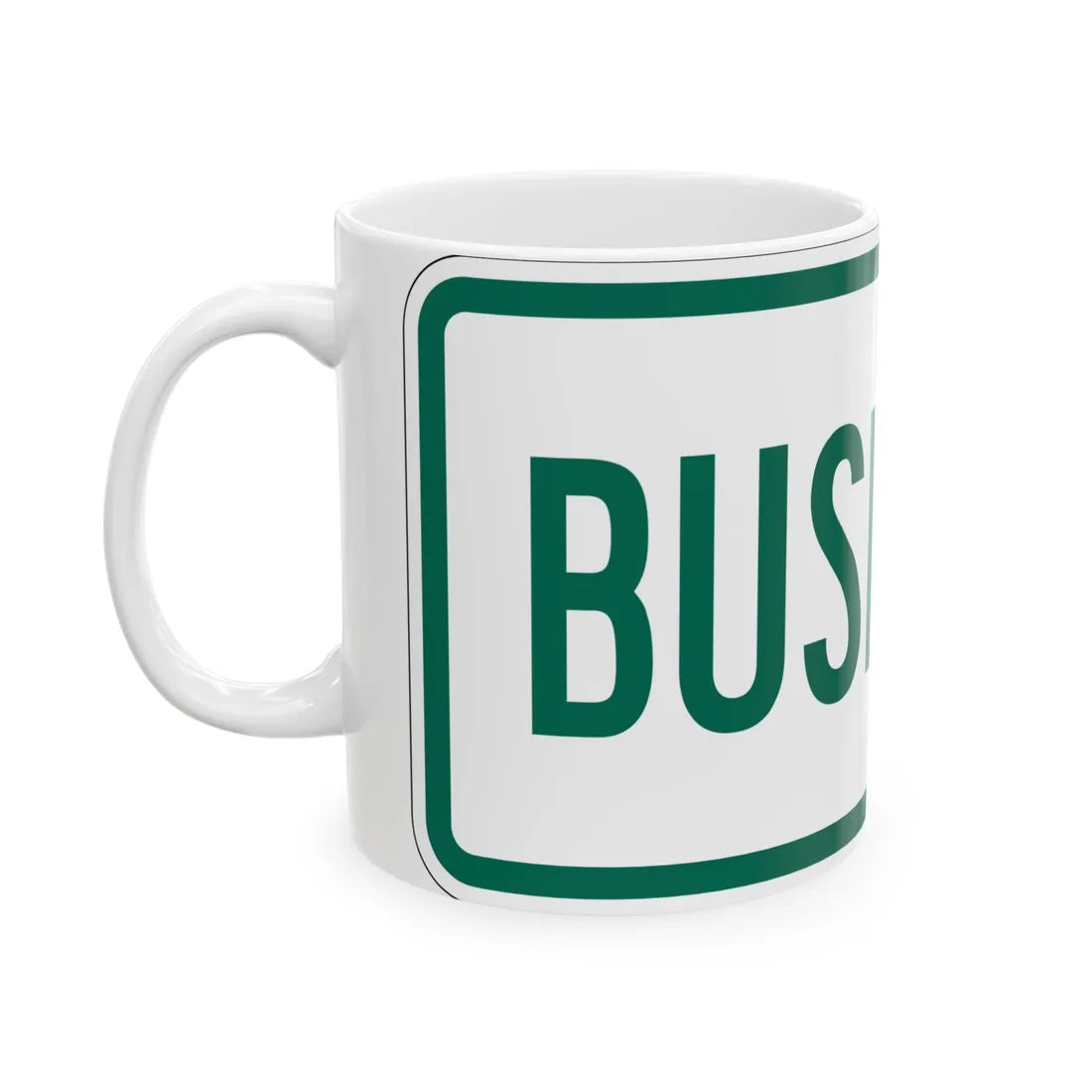 Business plate Vermont (Vermont) (Road Sign) White Coffee Mug - Go Mug Yourself