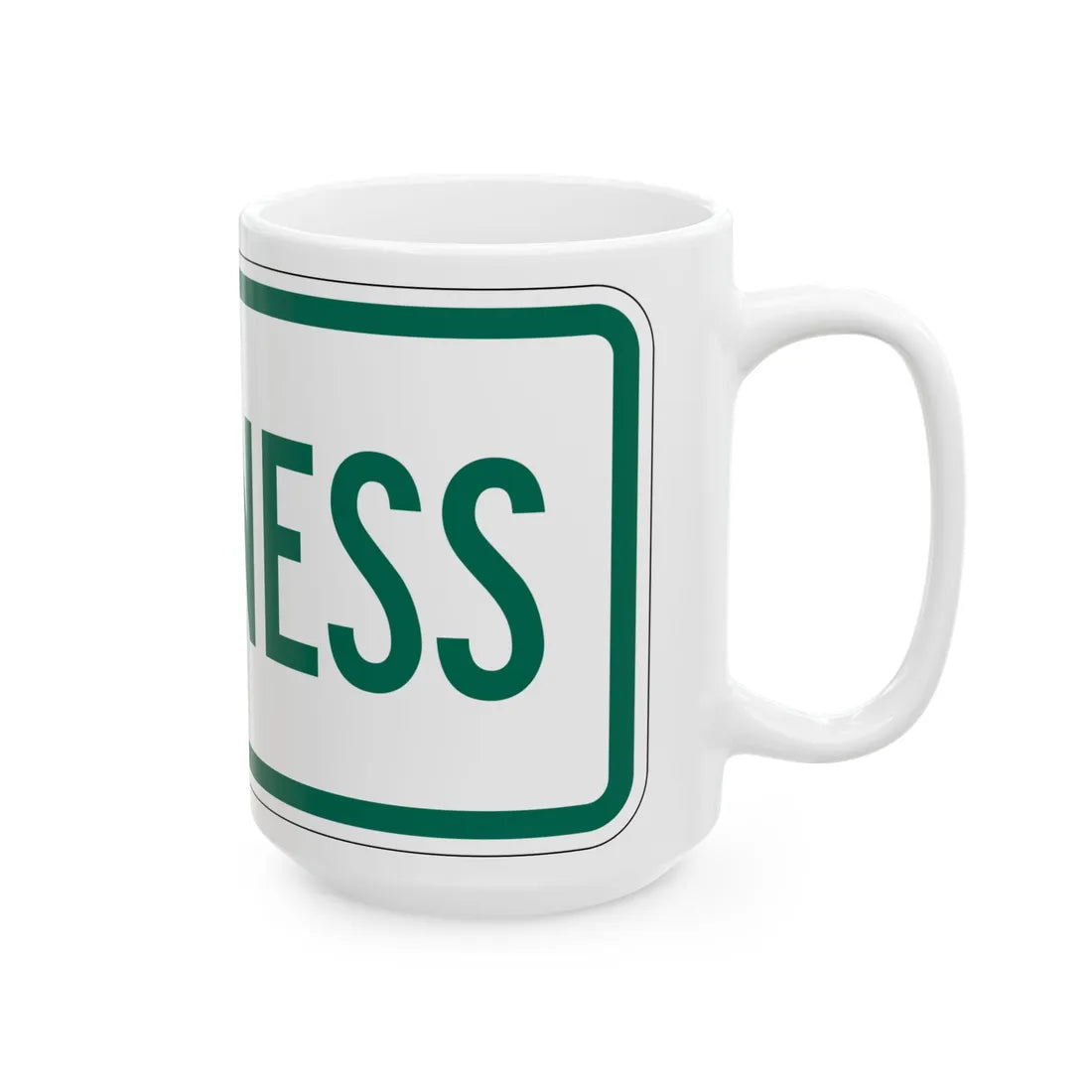 Business plate Vermont (Vermont) (Road Sign) White Coffee Mug - Go Mug Yourself
