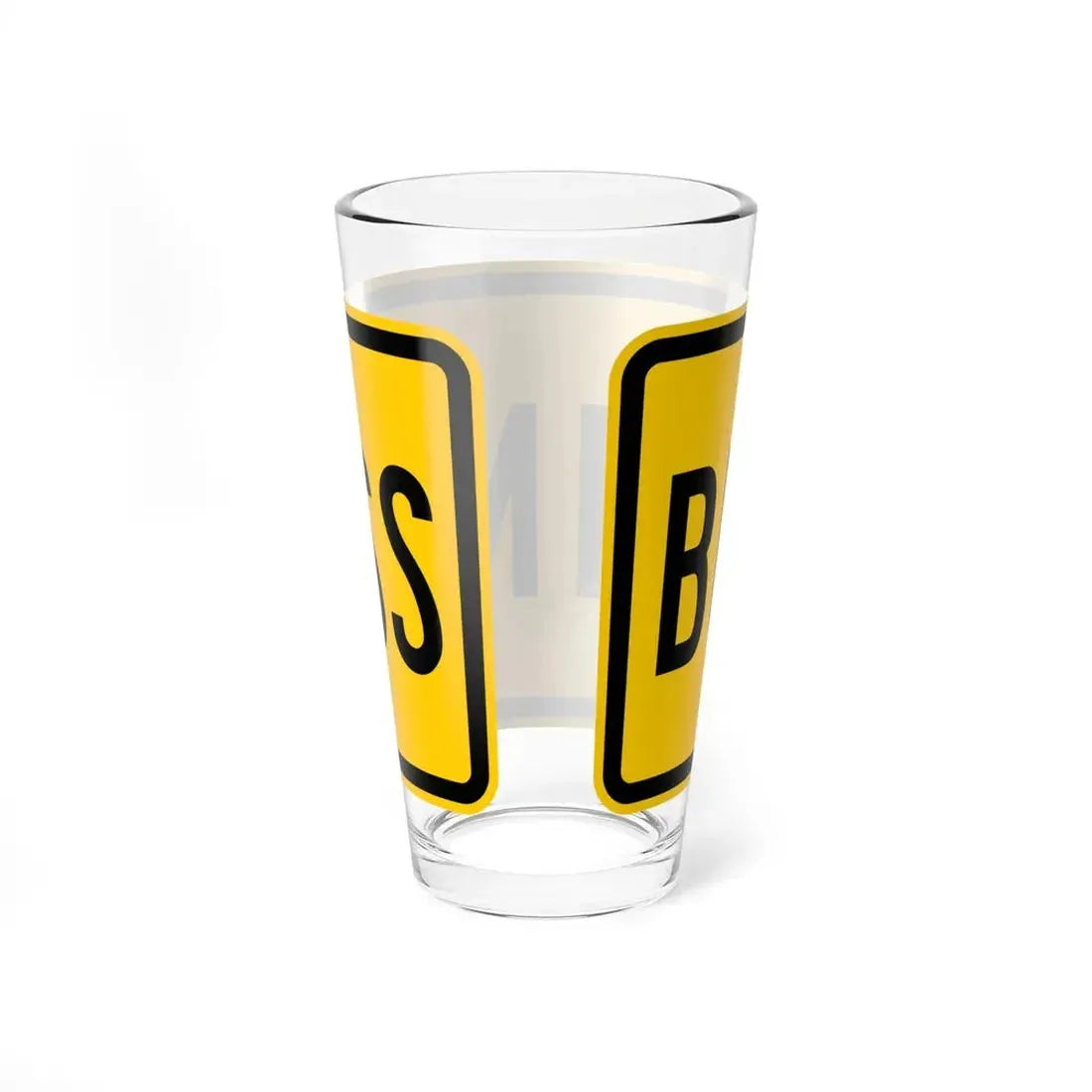 Business plate Wyoming (Wyoming) (Road Sign) Pint Glss 16oz - Go Mug Yourself