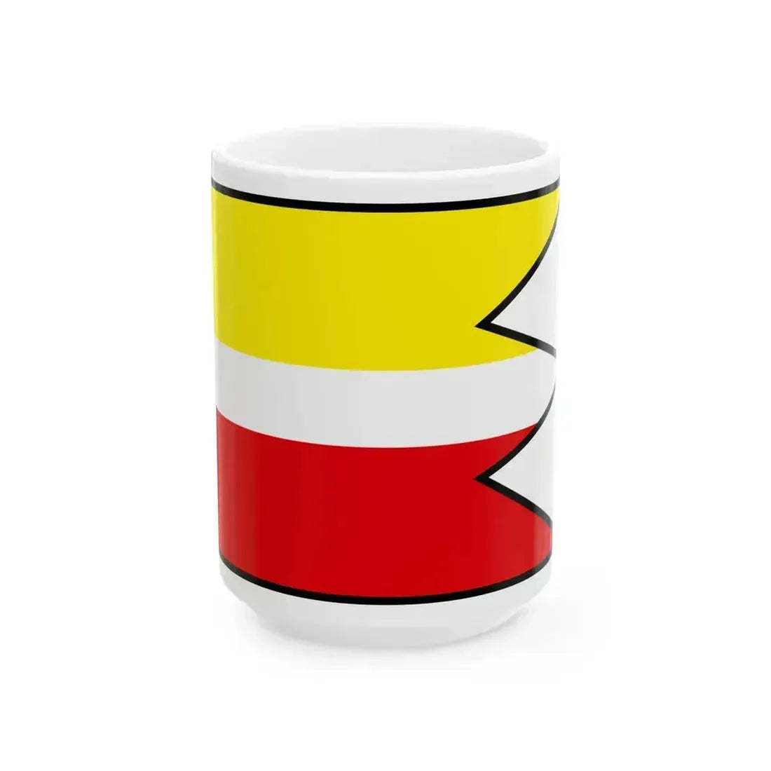 Busovce Kezmarok Flag (Slovakia) White Coffee Mug 15oz - Go Mug Yourself