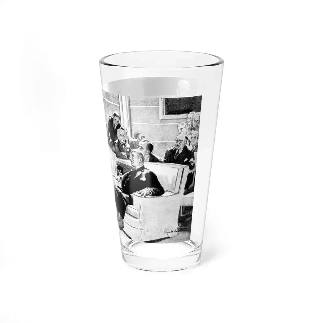 But the Melody Lingers On, Liberty magazine, November 21, 1936 (Magazine Illustration) Pint Glass 16oz - Go Mug Yourself