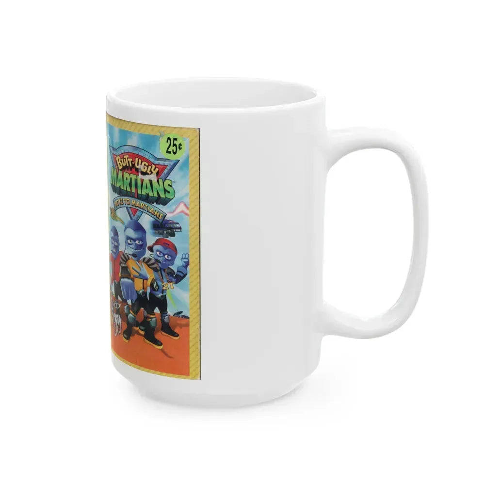 BUTT UGLY MARTIANS BOYZ TO MARTIANS (VHS COVER) - White Coffee Mug - Go Mug Yourself