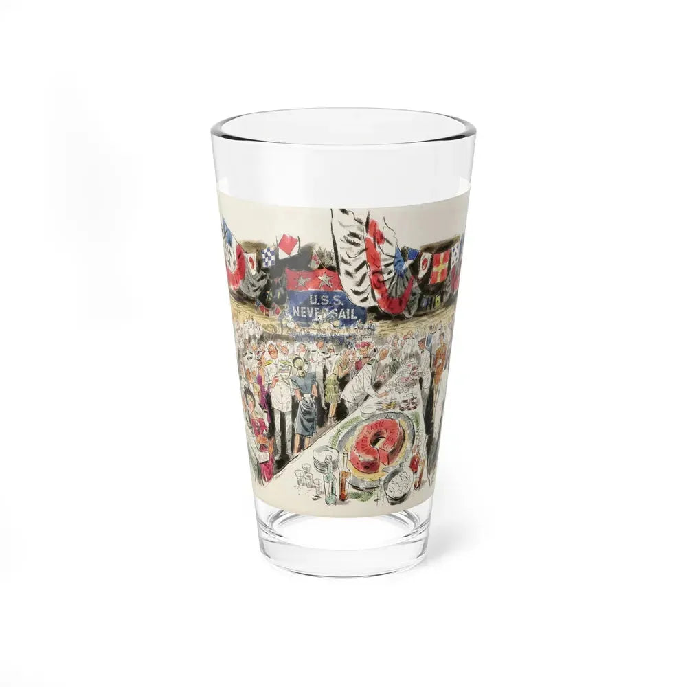 Buttering the Navy Brass, 1947 (Magazine Illustration) Pint Glass 16oz 16oz - Go Mug Yourself