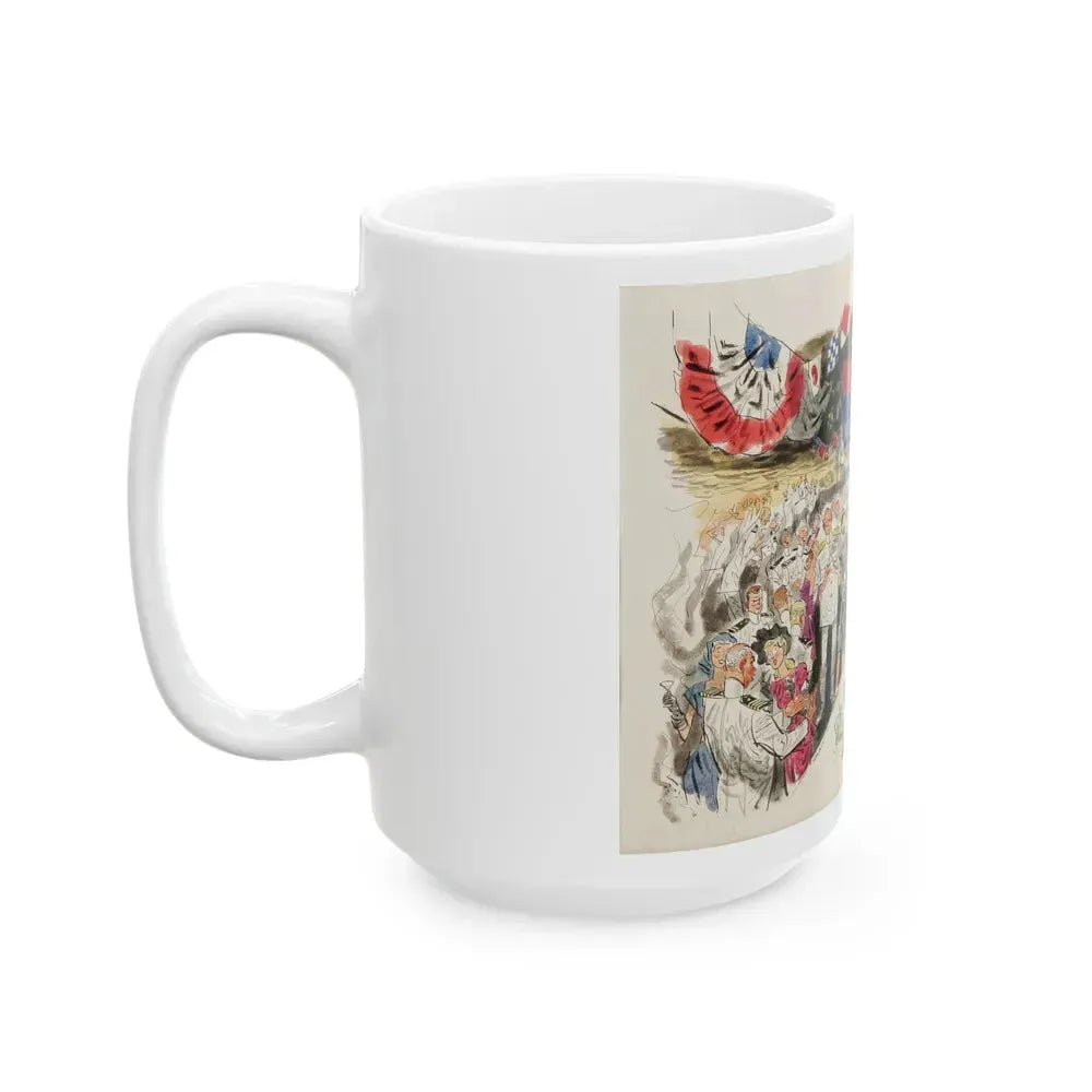 Buttering the Navy Brass, 1947 - White Coffee Mug - Go Mug Yourself