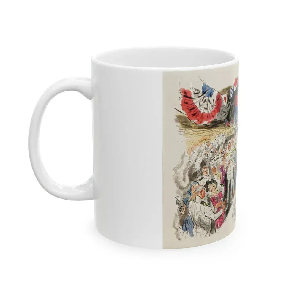 Buttering the Navy Brass, 1947 - White Coffee Mug - Go Mug Yourself