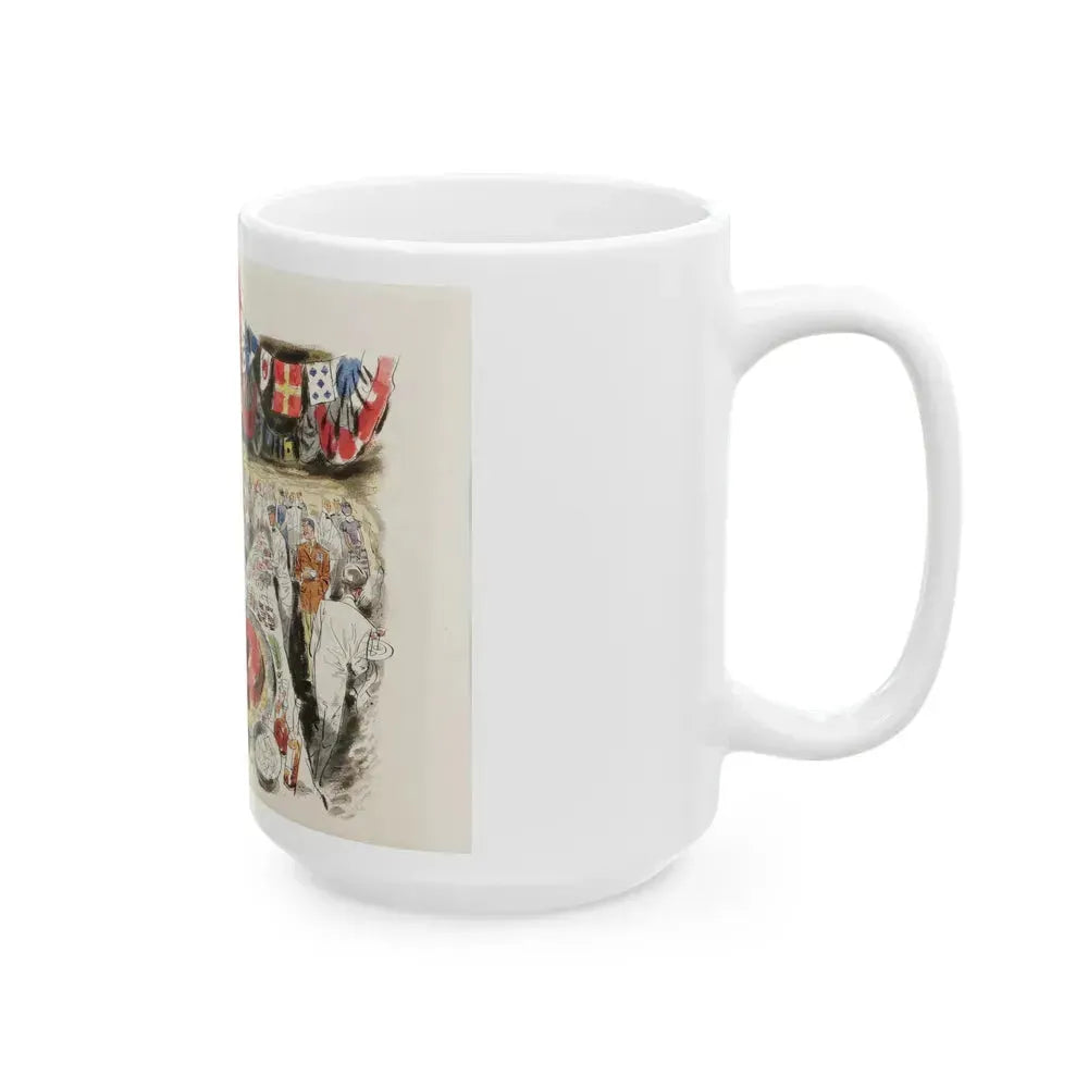 Buttering the Navy Brass, 1947 - White Coffee Mug - Go Mug Yourself