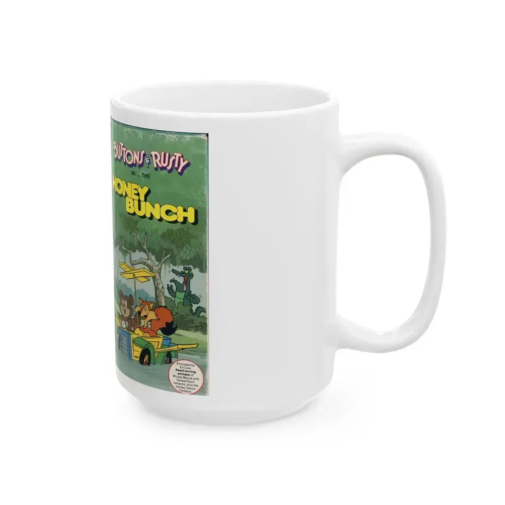 BUTTONS AND RUSTY IN THE HONEY BUNCH (VHS COVER) - White Coffee Mug - Go Mug Yourself