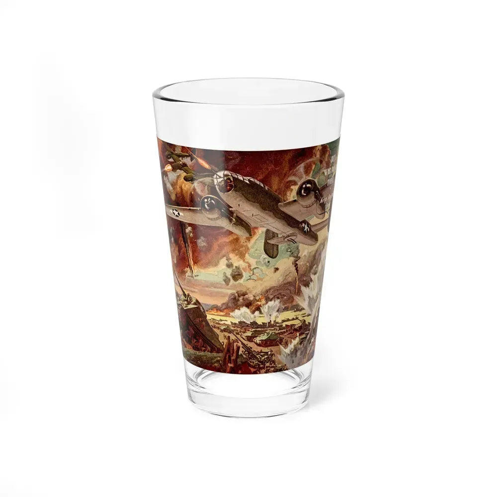 Buy War Bonds Today adv, The Saturday Evening Post, February 5, 1944 (Magazine Illustration) Pint Glass 16oz 16oz - Go Mug Yourself