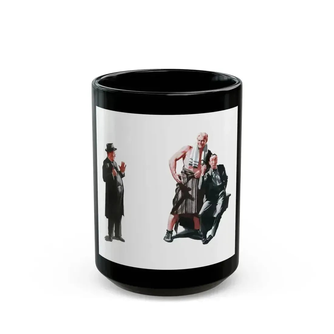 Buzz Meets a Mammoth (1), The American Magazine, July 1938 - Black Coffee Mug 15oz - Go Mug Yourself